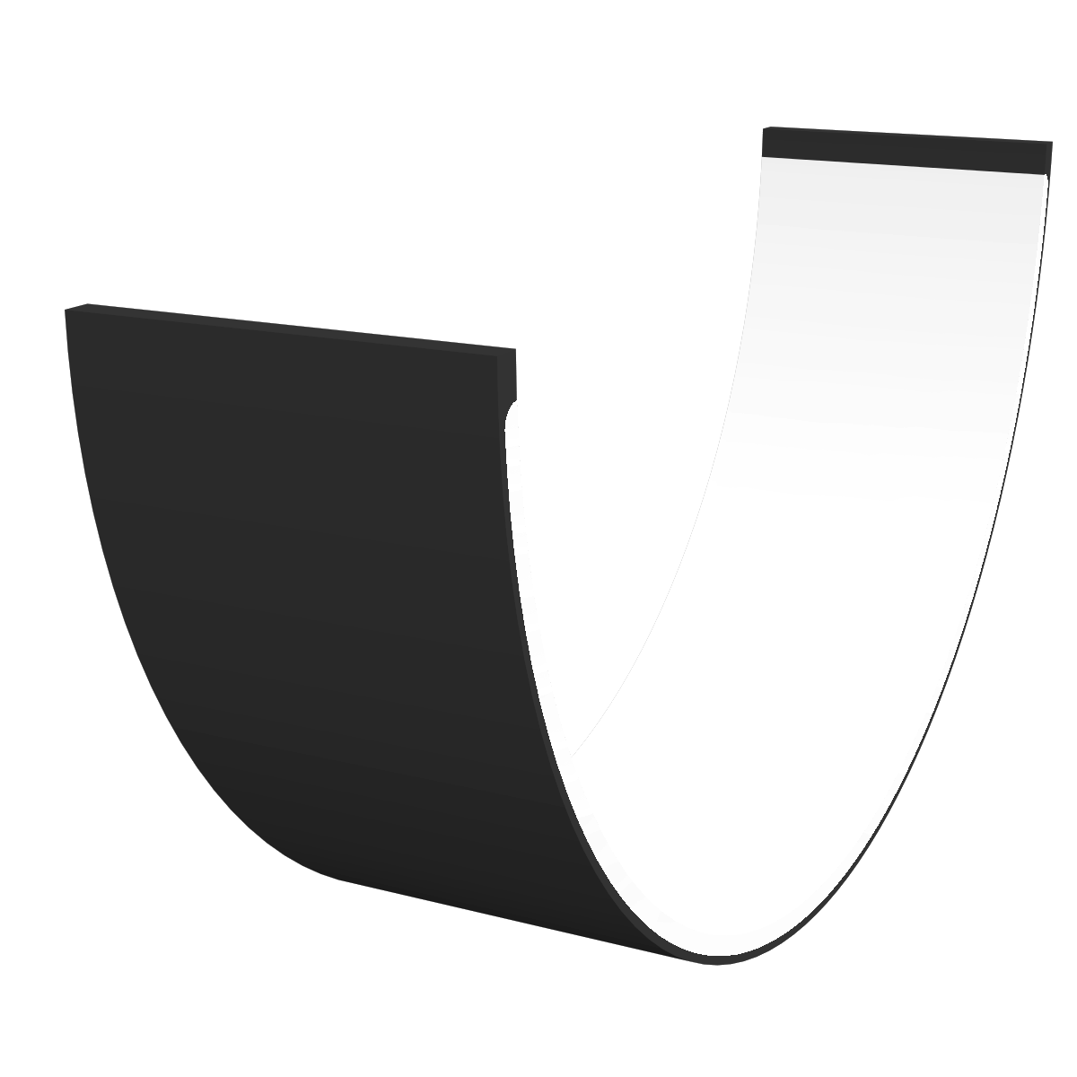 FreeFlow 112mm Half Round Gutter 4 Metre Black (FRG400BL) Supaplastics Online Shop