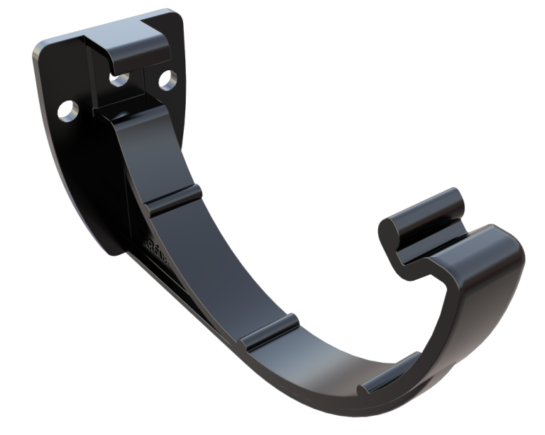 FreeFlow 112mm Half Round Gutter Fascia Bracket Black (FRR609BL